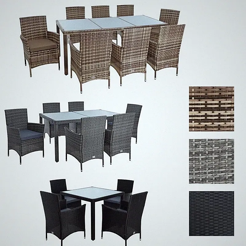 Polyrattan Gartenmöbel Set Sitzgruppe Essgruppe Rattanmöbel Rattan Gartenset