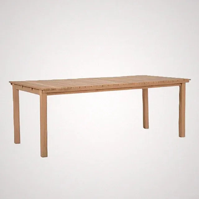 Premium Teak Gartentisch CONTUR 180x90 cm Massivholz Golden Sanded Qualität #703