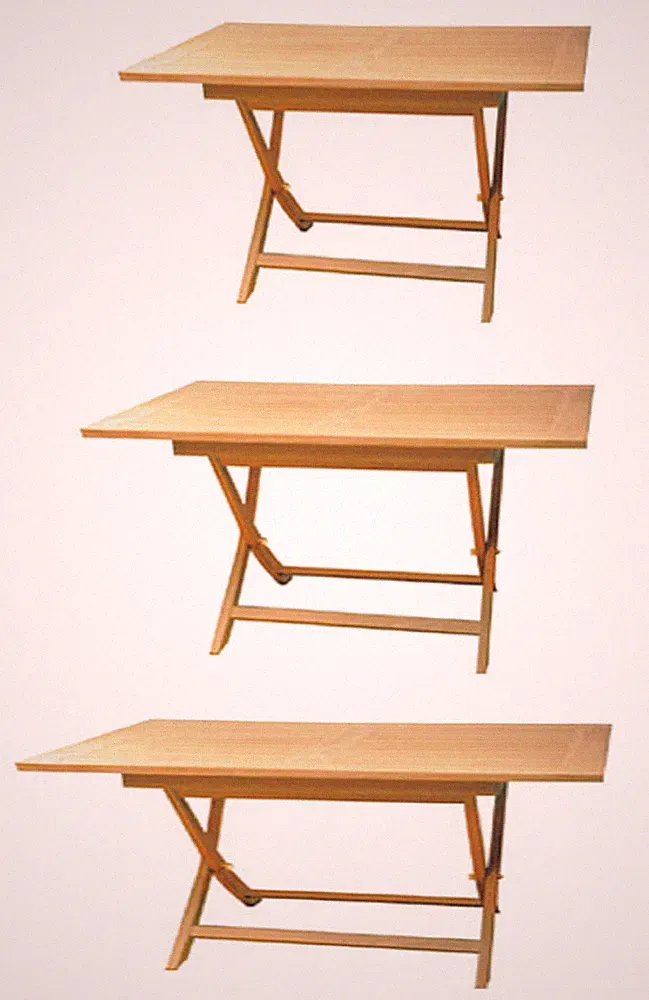 Premium Teak Klapptisch rechteckig Gartentisch Gartenmöbel Teaktisch 3 Größen