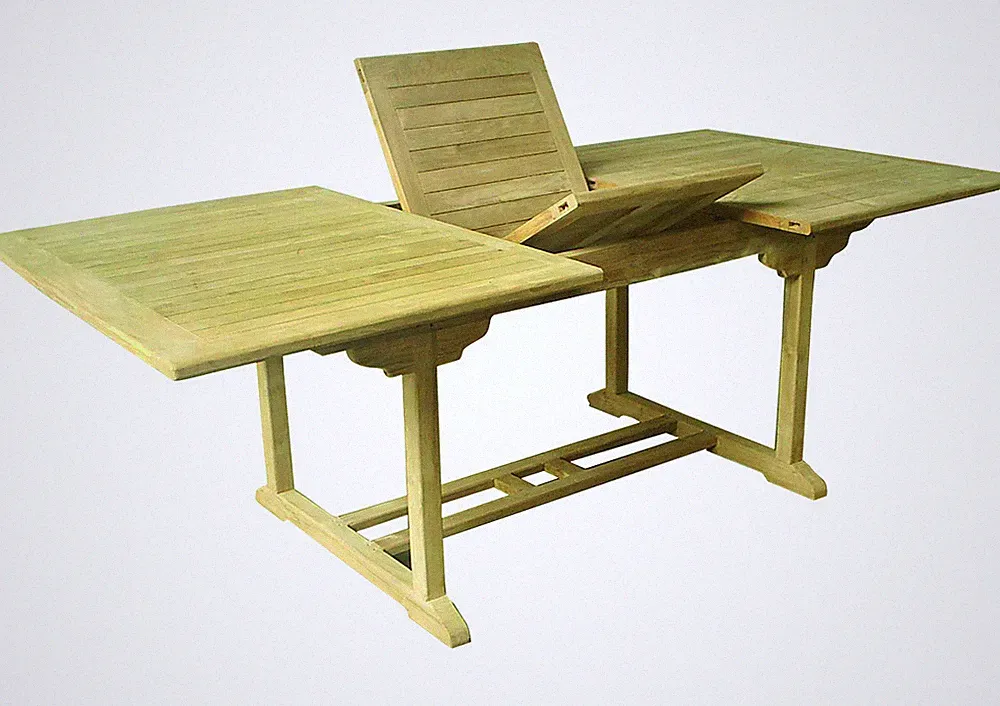 Premium Teak Tisch rechteckig Gartentisch Gartenmöbel Holz ausziehbar 120-180cm