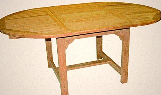 Premium XL Teak Ausziehtisch oval Gartentisch Gartenmöbel Holztisch 120-180cm