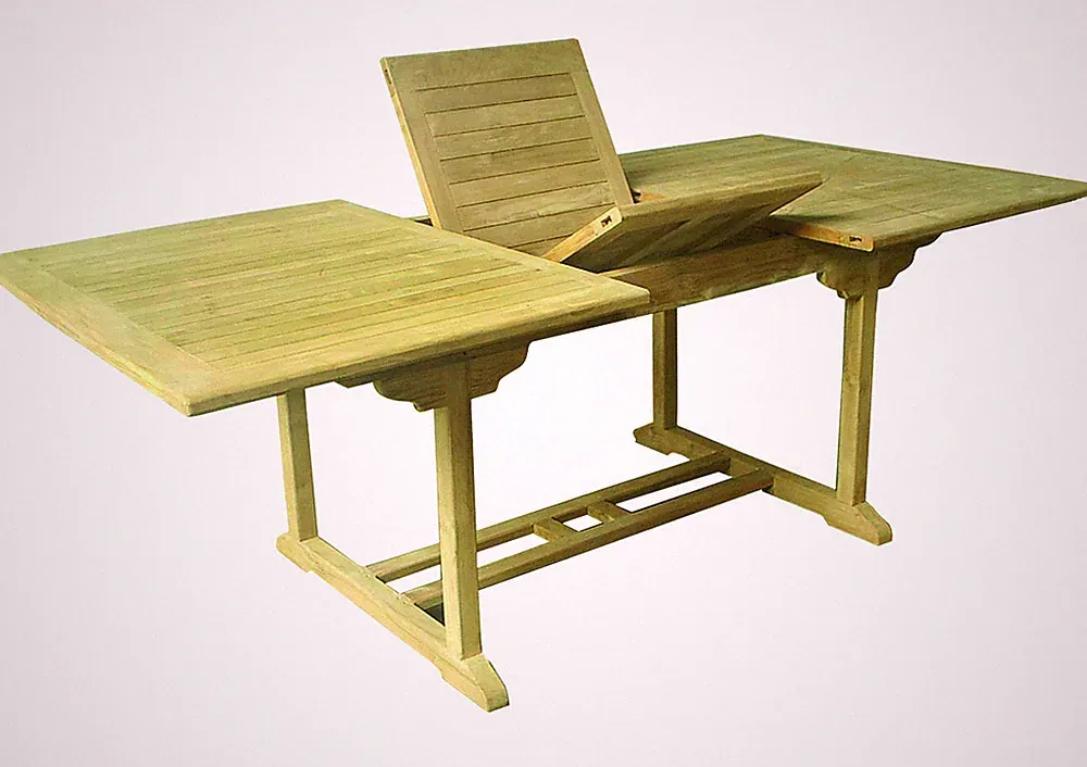Premium XL Teak Ausziehtisch rechteckig Gartentisch Teakmöbel ausziehbar 180 cm
