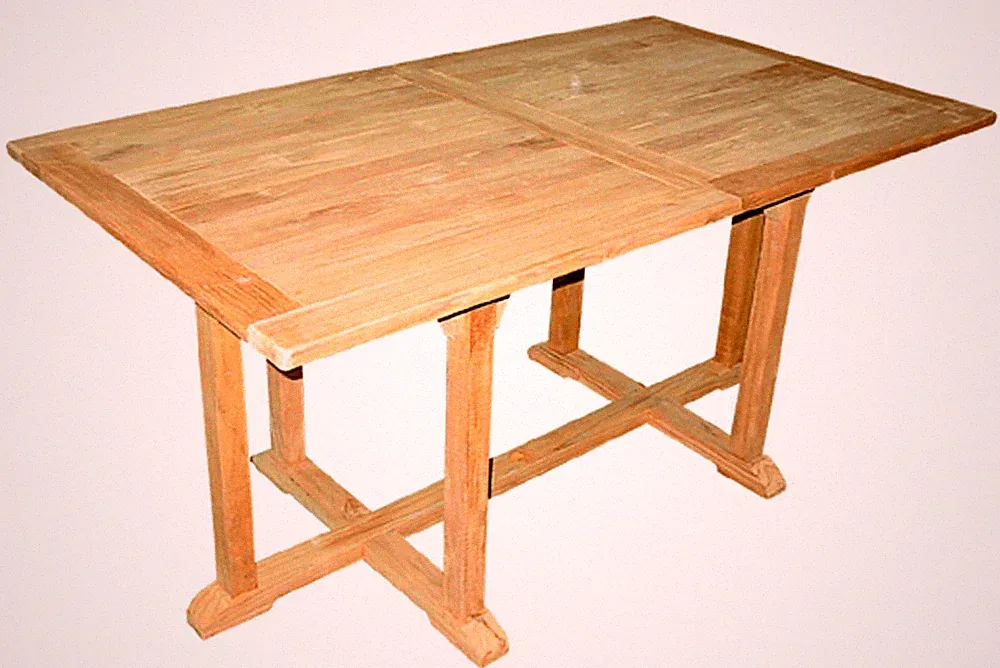 Premium XXL Teak Ausziehtisch rechteckig Gartentisch Teakmöbel ausziehbar 210 cm