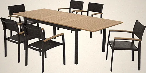 Primaster Garten-Essgruppe Atrani 6 Personen mit ausziehbarem Tisch Essplatz