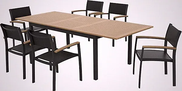 Primaster Garten-Essgruppe Atrani 6 Personen mit ausziehbarem Tisch Essplatz
