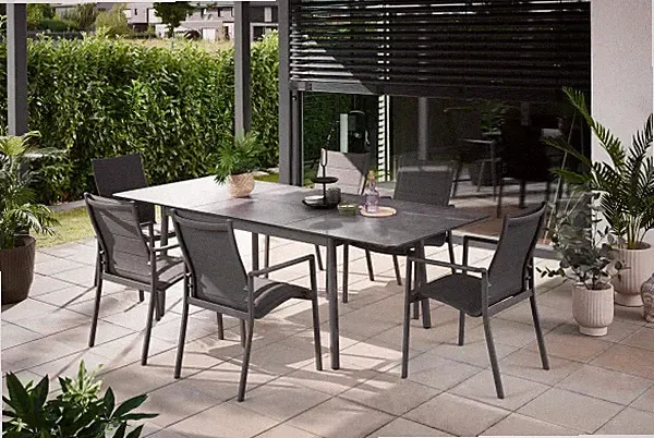 Primaster Garten-Essgruppe Taormina Bilbao 6 Personen mit ausziehbaren Tisch
