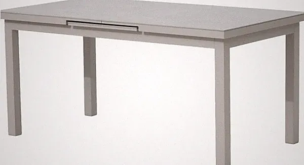 Primaster Gartentisch ausziehbar Aluminium Rhodos 167/217 x 90 cm hellgrau