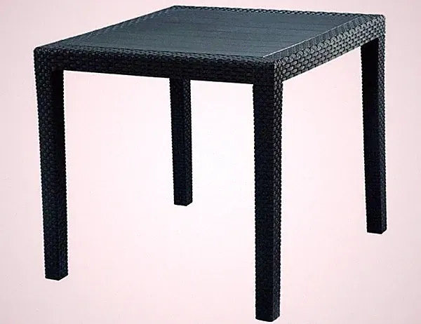 Profiline Gartentisch King 79 x 79 x 72 cm Rattanoptik Anthrazit Beistelltisch