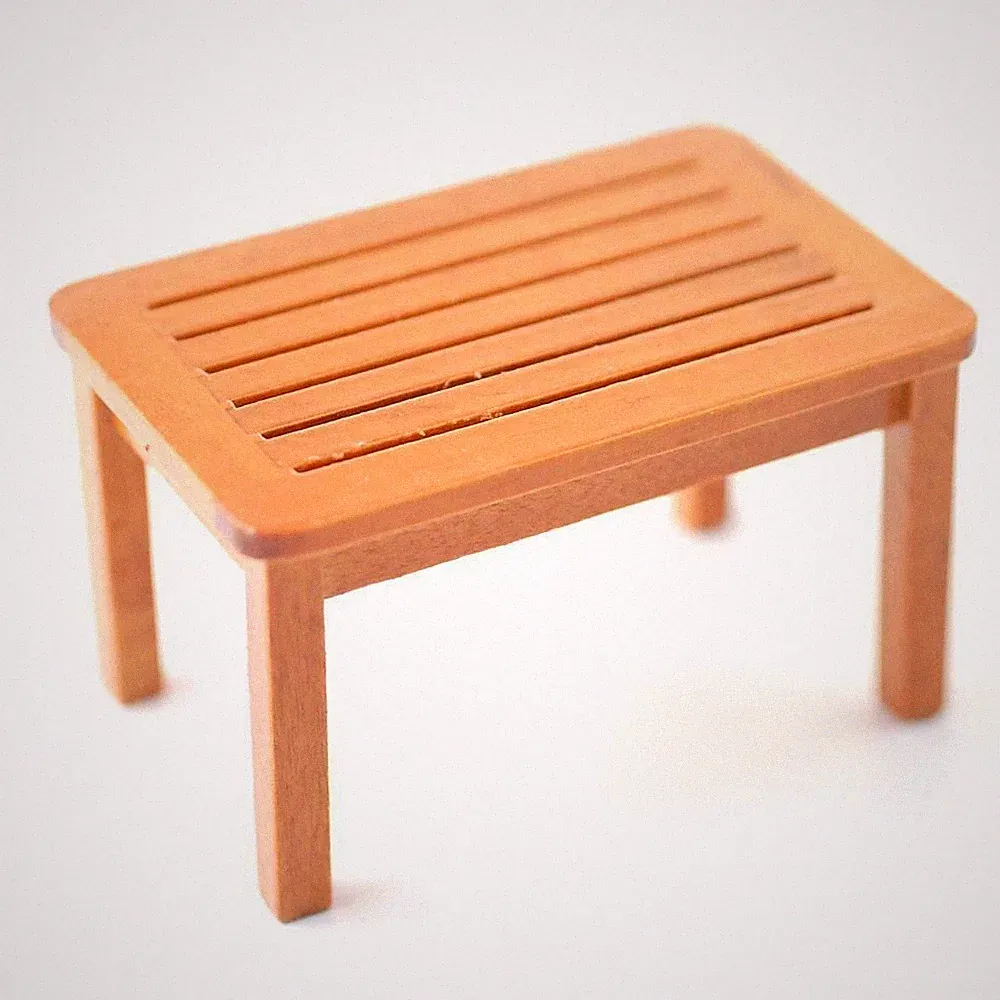 Puppenhaus Walnuss Garten Couchtisch Miniatur Holz Patio Möbel 1:12