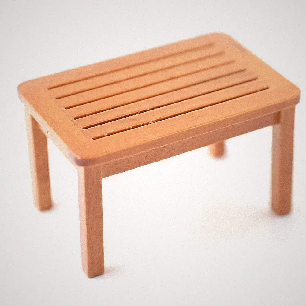 Puppenhaus Walnuss Garten Couchtisch Miniatur Holz Patio Möbel 1:12