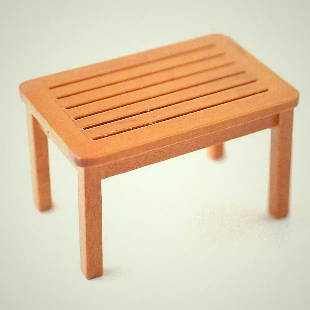 Puppenhaus Walnuss Garten Couchtisch Miniatur Holz Patio Möbel 1:12
