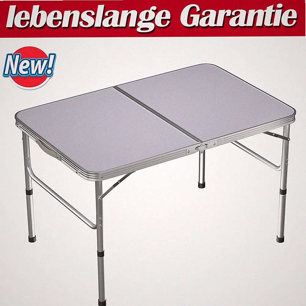 Qualität Alu Campingtisch Gartentisch Klapptisch Flattisch höhenverstellbar MDF