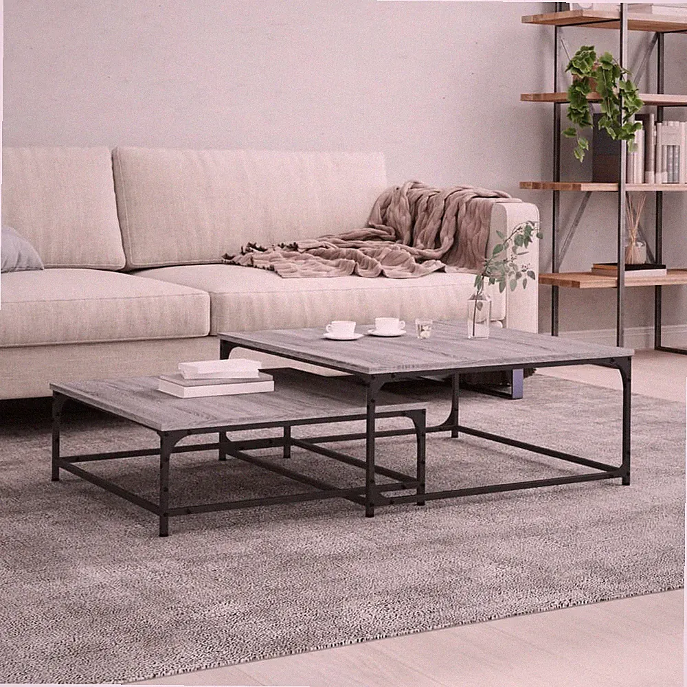 Satz Couchtische 2 Stück Holz