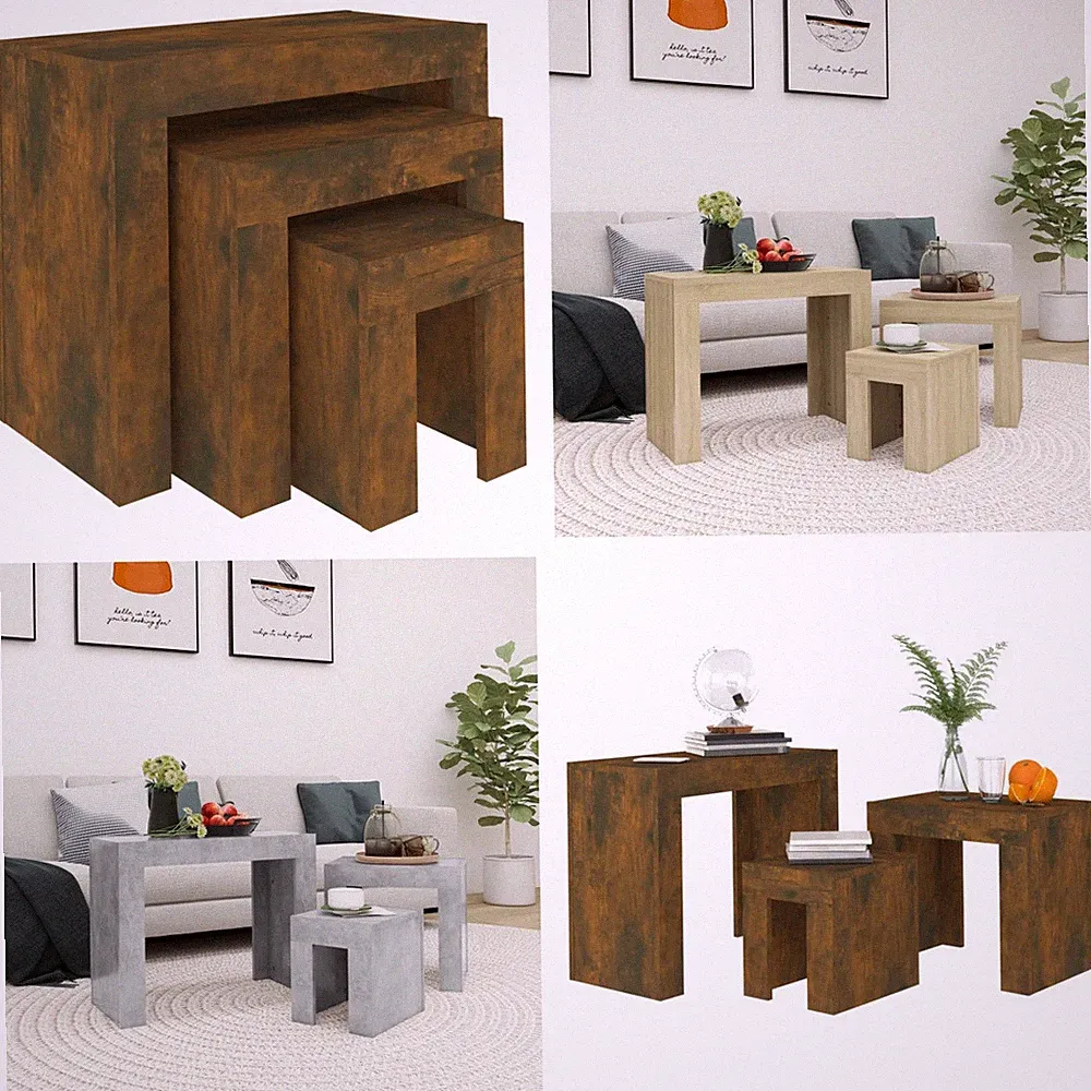 Satztische Holzwerkstoff Esszimmertisch Gartentisch Wohnzimmertisch Beistelltis