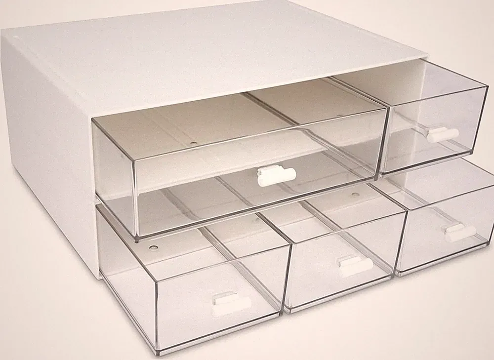 Schreibtisch-Organizer mit 5 Schubladen, stapelbar, für Büro und Zuhause