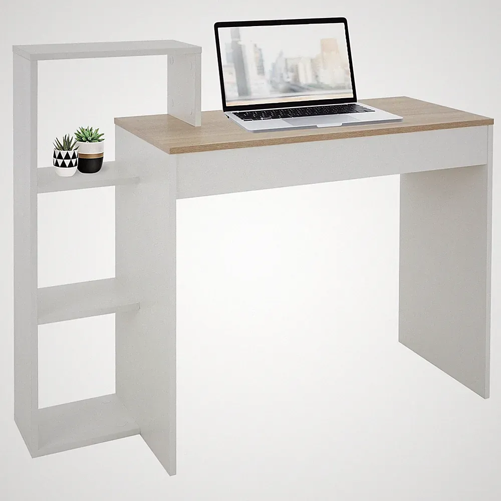 Schreibtisch Weiß Arbeitstisch Bürotisch Computertisch Tischplatte PC Tisch