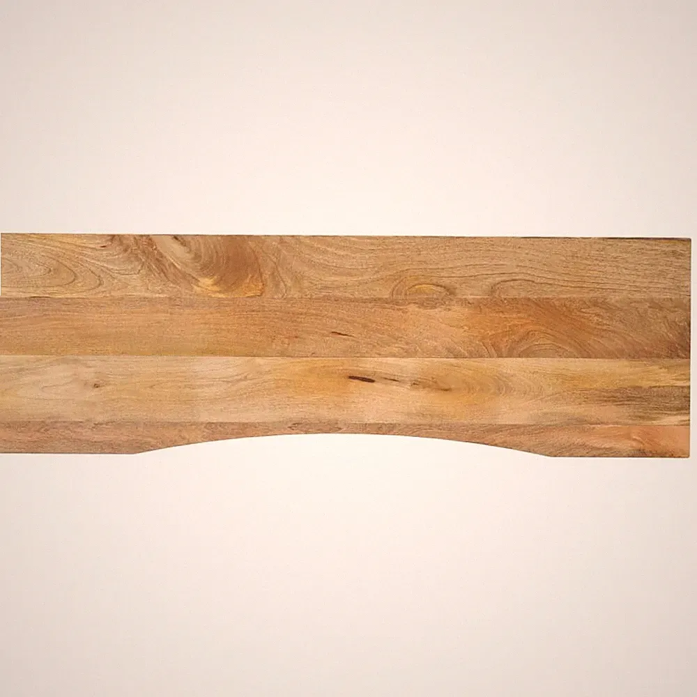 Schreibtischplatte Tischplatte Tischplatte aus massivem Mangoholz rustikal naturfarben 160 x 50 x 2,5 cm