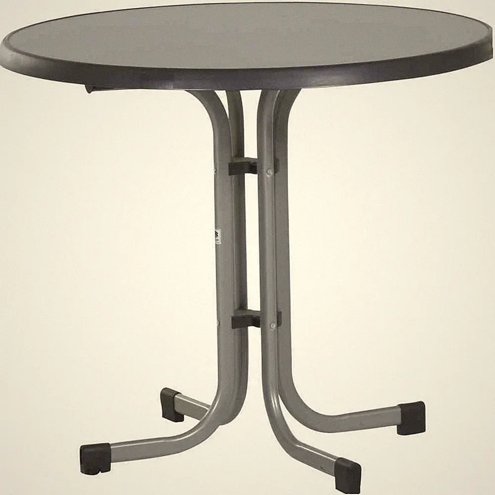 Sieger Boulevard-Klapptisch 86cm Graphit Gartentisch Klapptisch Stahlrohrgestell