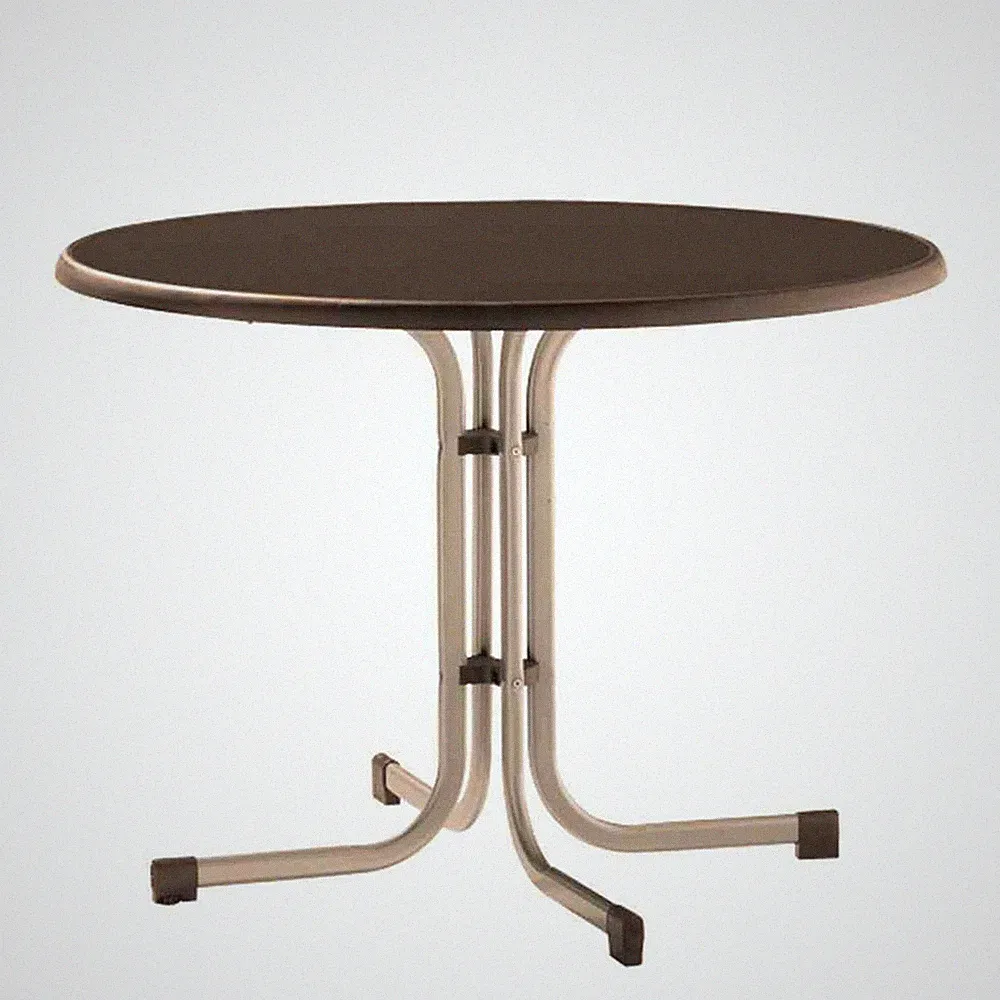 Sieger Klapptisch Gartentisch 100 Cm Champagner/Mocca Tisch Garten Möbel Klapp