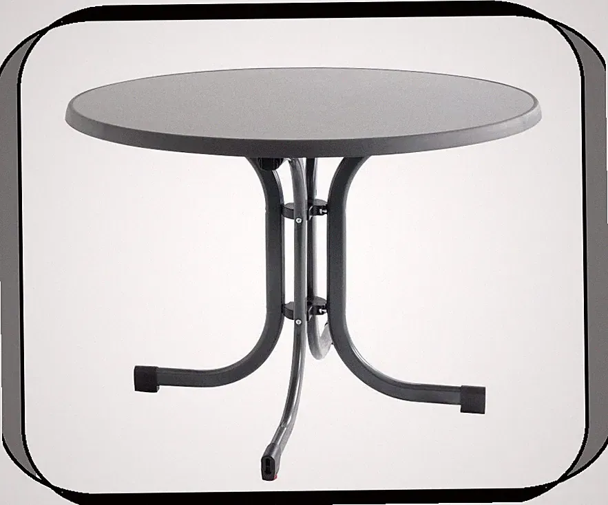 SIENA GARDEN PACO Garten-Klapptisch Ø 100 cm Gestell Stahl matt anthrazit NEU
