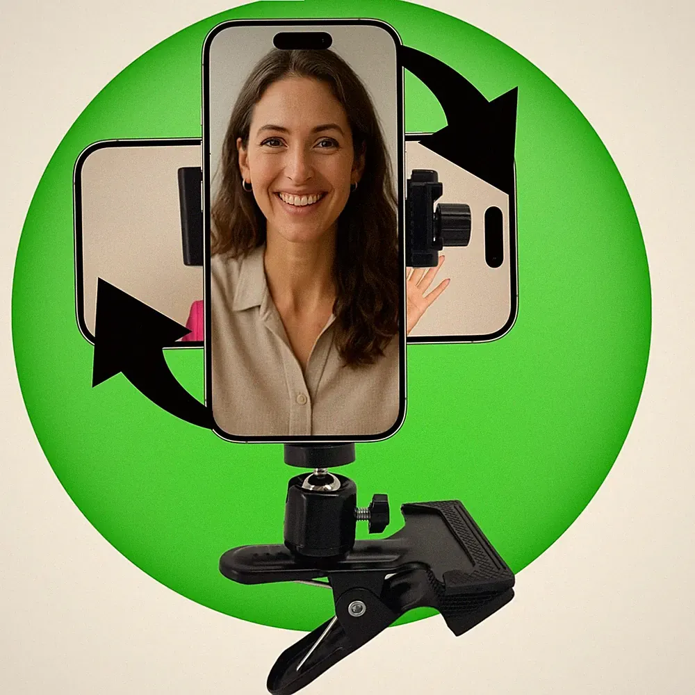 Smartphone Halterung Tisch drehbar vertikal horizontal Klemmstativ Handy Ständer