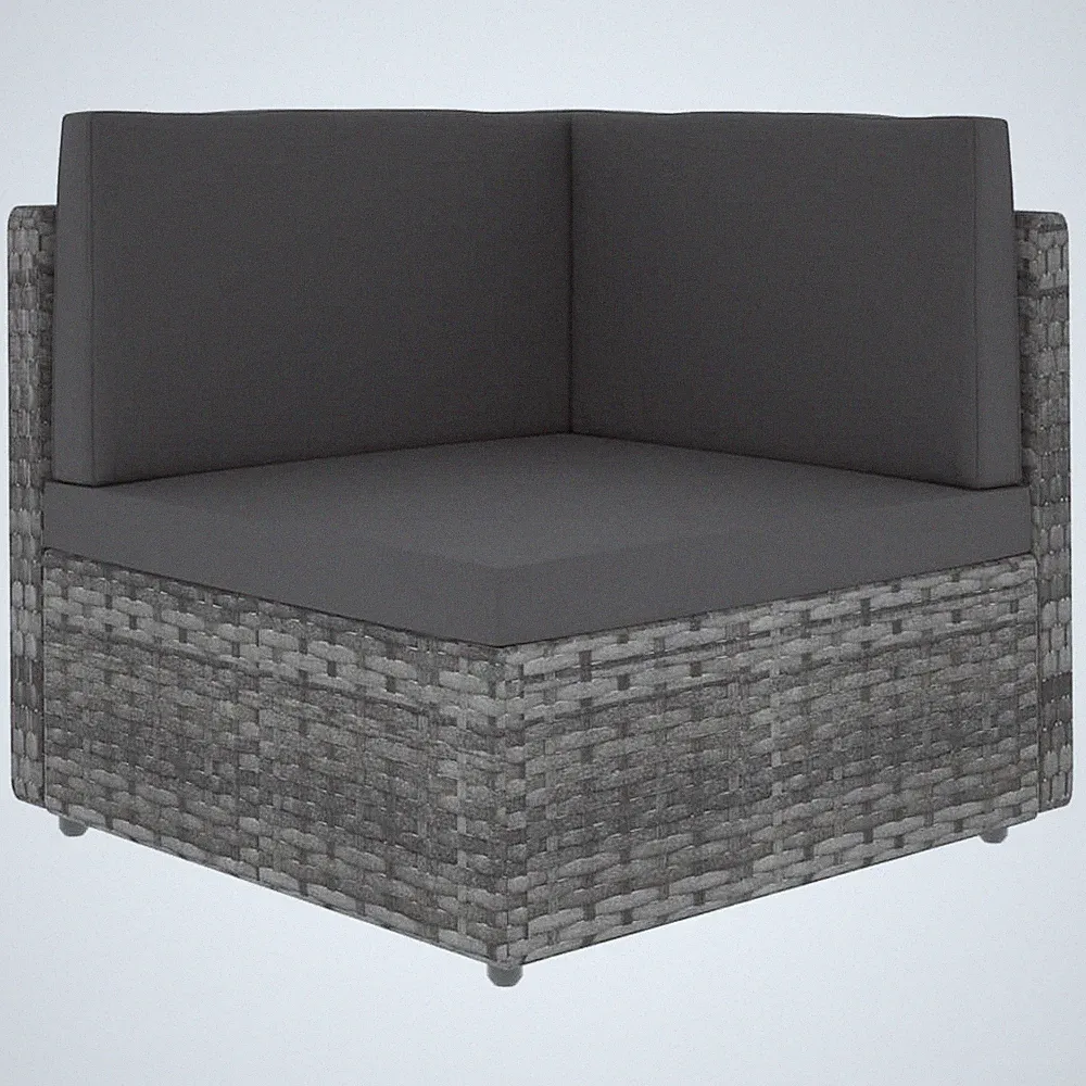 Sofa Modular Garten Lounge Ecksofa Gartensofa Gartenmöbel Poly Rattan vidaXL