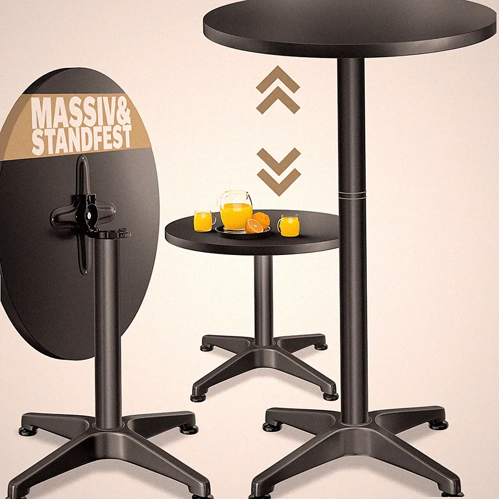 Stehtisch Bistrotisch Klappbar Höhenverstellbar Alu Rund Partytisch CASARIA®
