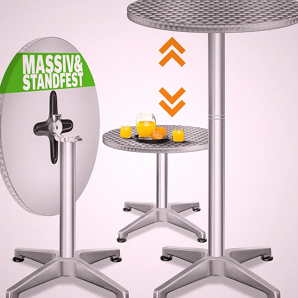 Stehtisch Bistrotisch Klapptisch Höhenverstellbar Klappbar Rund Garten CASARIA®