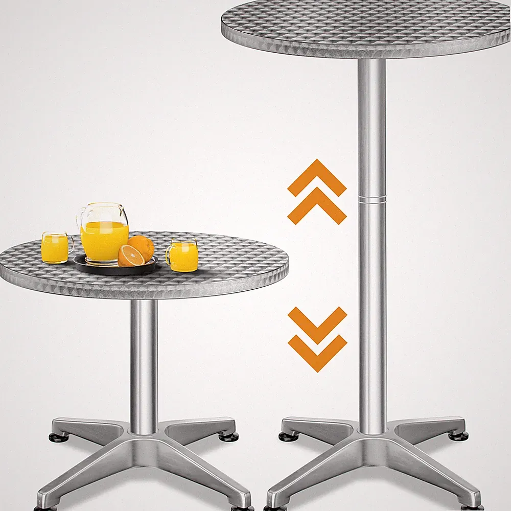Stehtisch Bistrotisch Partytisch Höhenverstellbar Biertisch Alu Rund Gartentisch