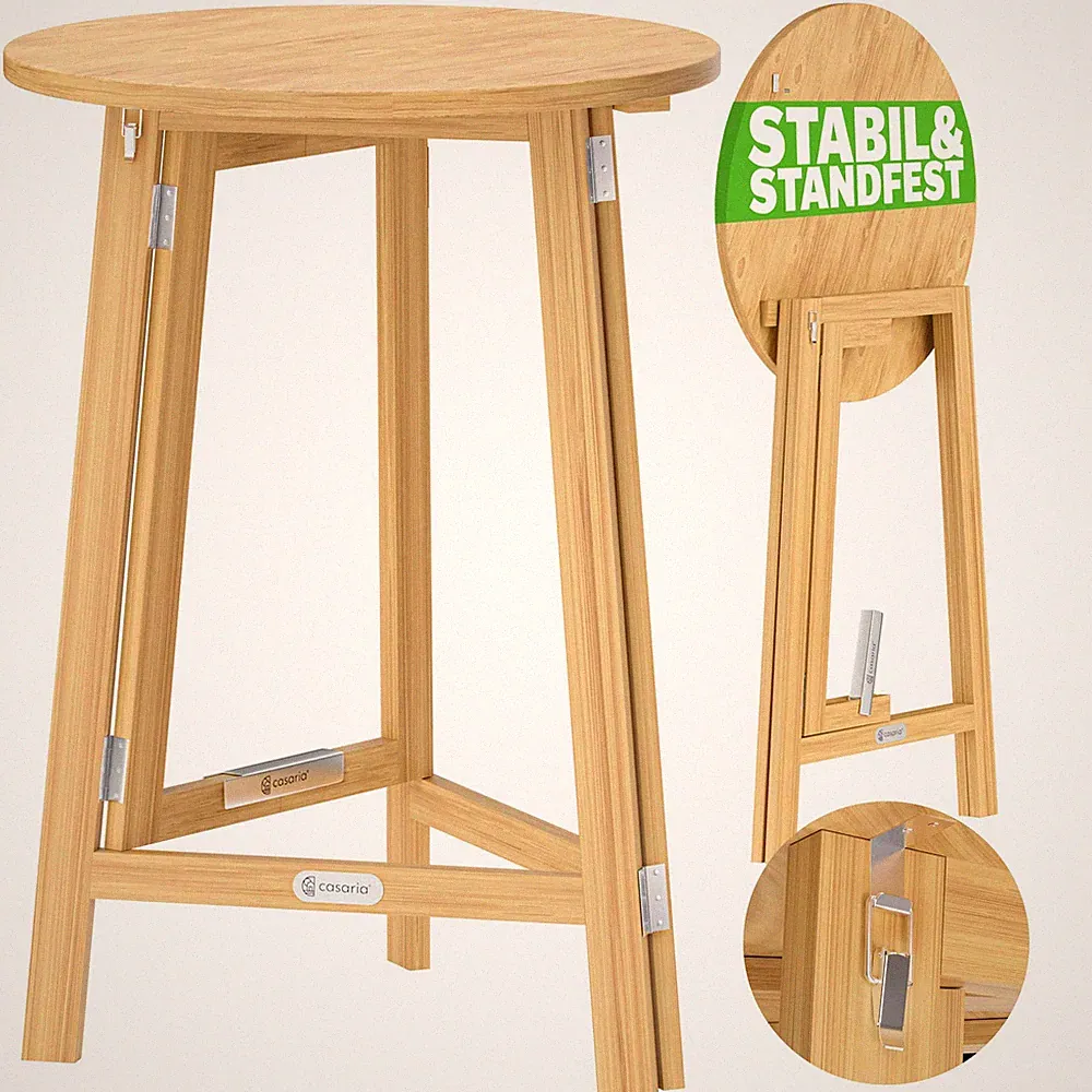 Stehtisch Bistrotisch Partytisch Holzstehtisch Klapptisch Klappbar Garten Ø 78cm