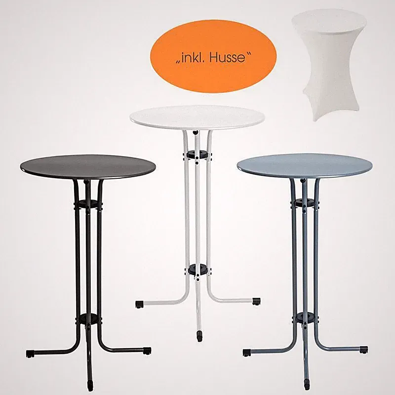 Stehtisch Bistrotisch Tisch Garten Partytisch Gartentisch Set Ø70 cm inkl. Husse