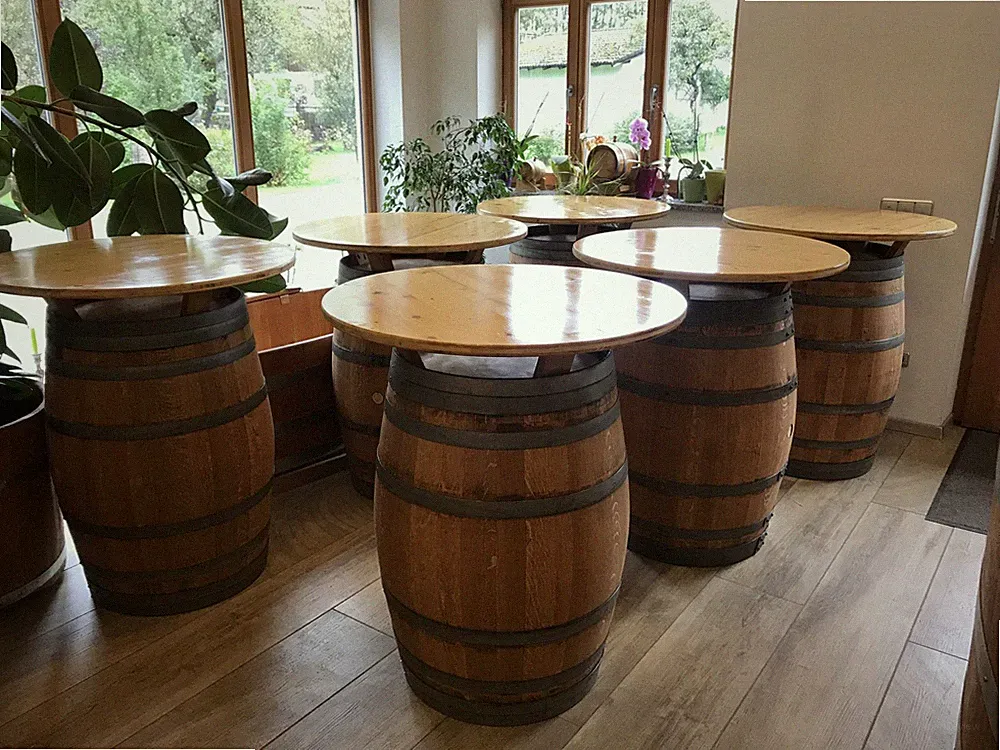 Stehtisch Holzfaß Tischfaß Weinfaß Faß Eichenfaß Dekofaß Gartentisch Bartisch