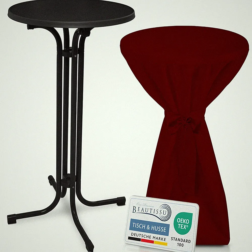 Stehtisch mit Husse Bistrotisch Tisch klappbar Gartentisch Klapptisch Partytisch