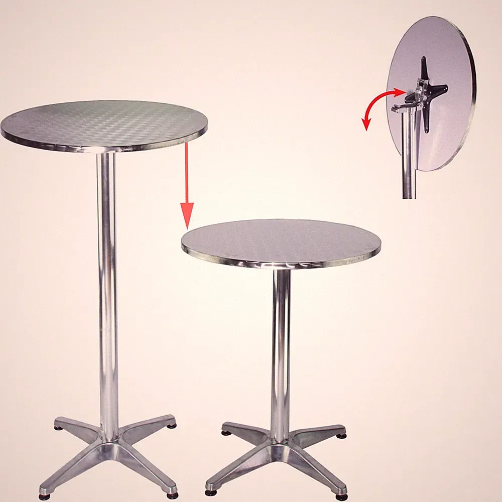 Stehtisch Partytisch Gartentisch ALU klappbar Bistrotisch höhenverstellbar Ø60cm
