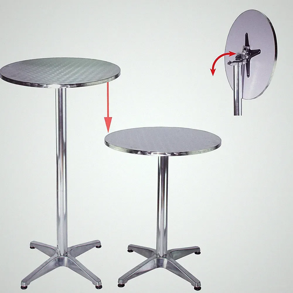 Stehtisch Partytisch Gartentisch ALU klappbar Bistrotisch höhenverstellbar Ø60cm