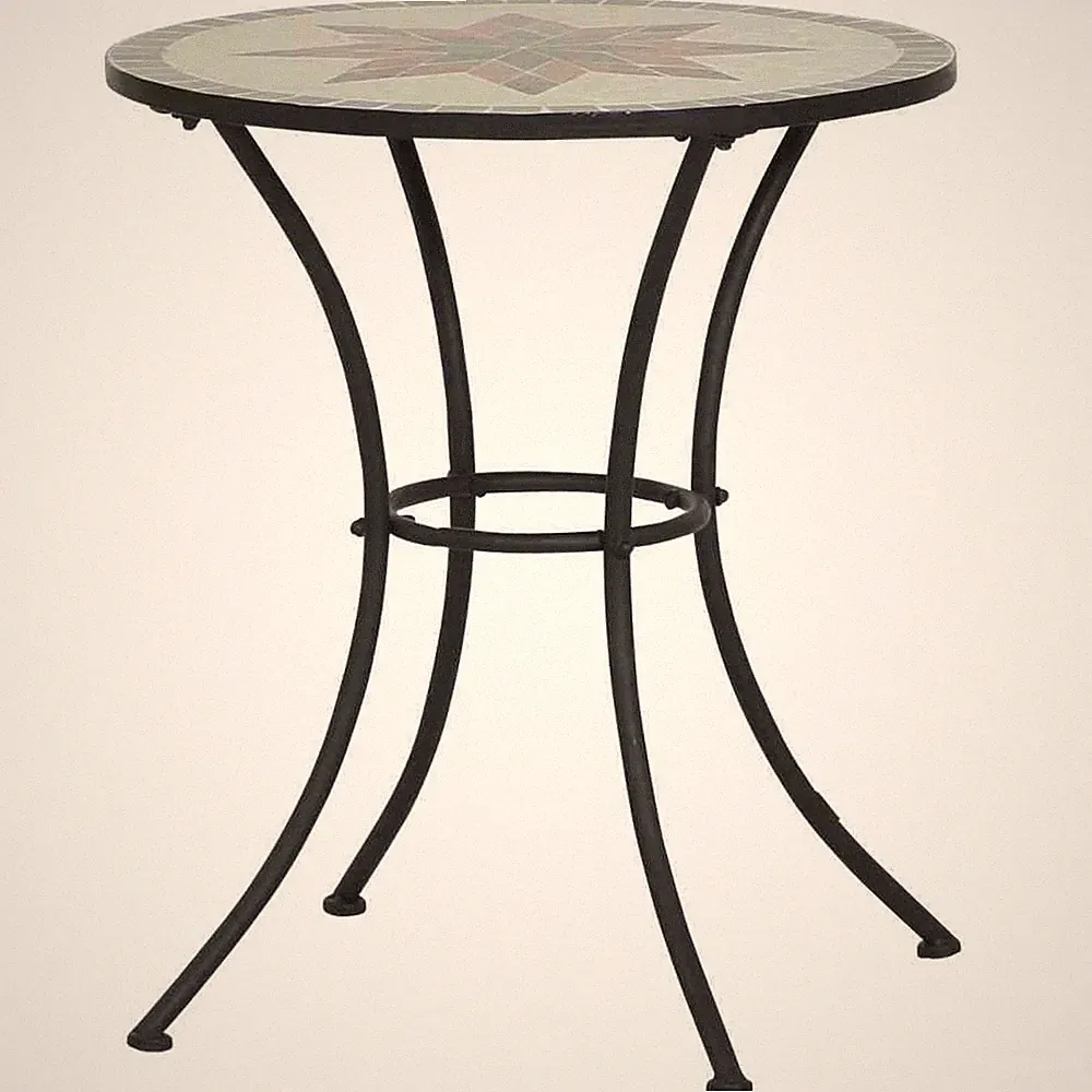 Stella Bistrotisch 60cm rund Mosaiktisch Gartentisch Beistelltisch Balkontisch