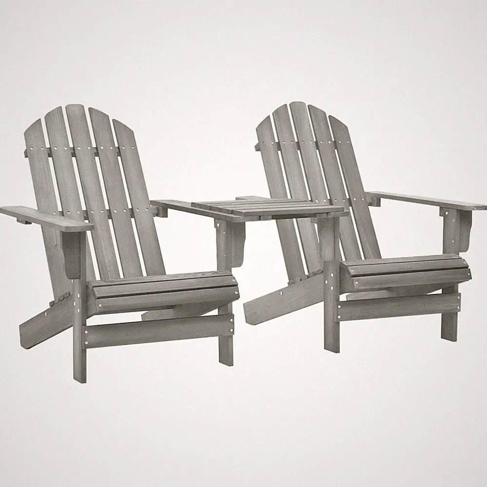 Tanne Adirondack Stuhl mit Teetisch Gartenstuhl Deckchair mehrere Auswahl vidaXL