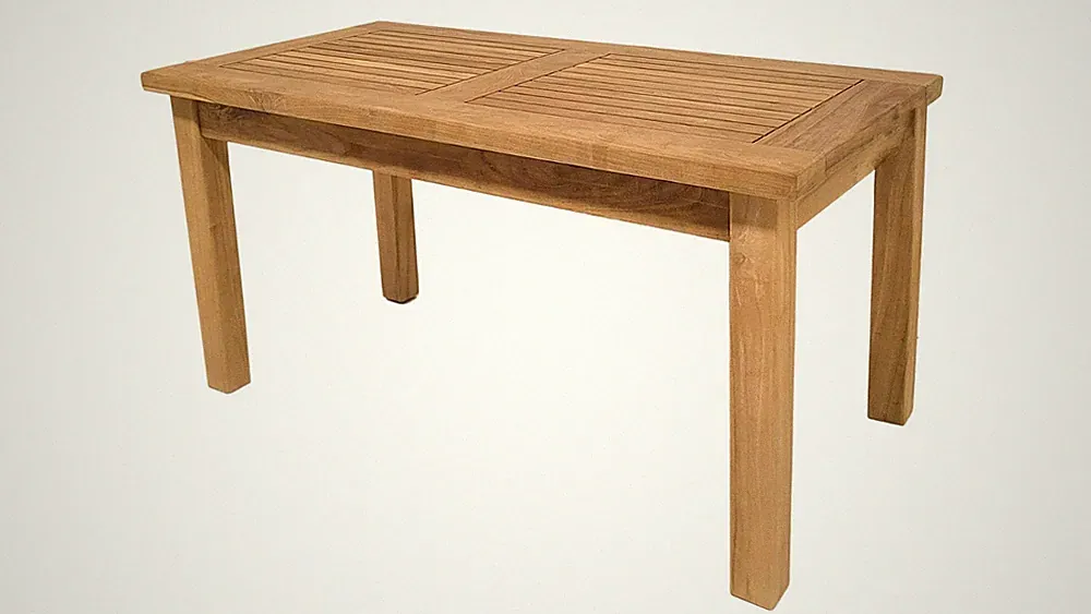 Teak Beistelltisch 90x45cm Höhe 45cm Kernholz 3027 Gartenmöbel hochwertig