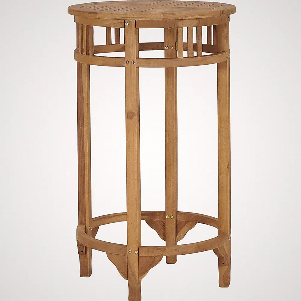 Teak Massiv Bartisch Ø 60cm Stehtisch Bistrotisch Gartentisch Tisch vidaXL