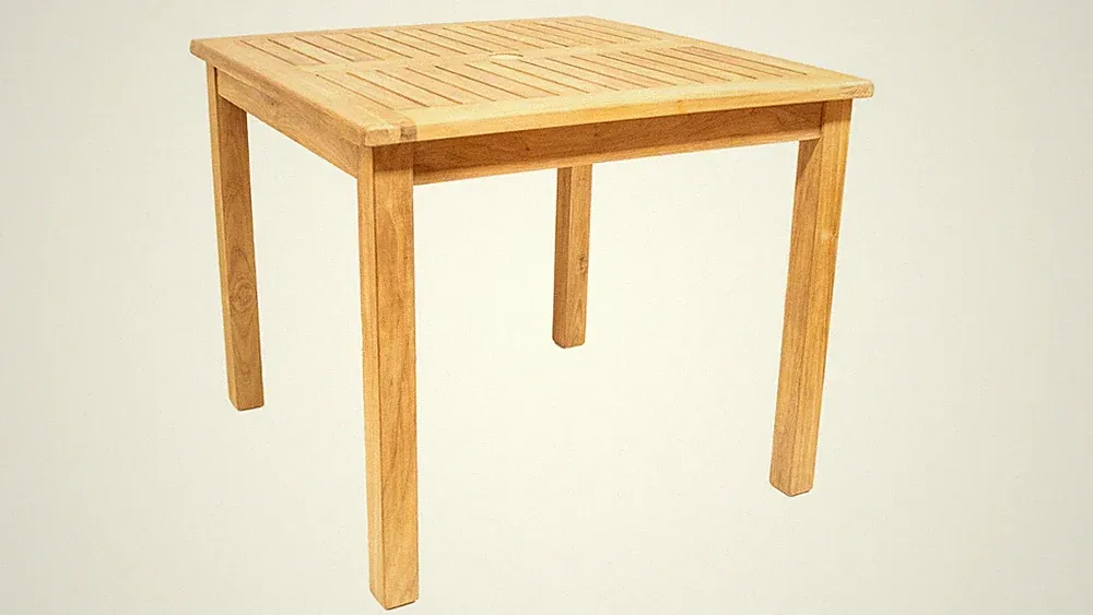 Teak Tisch Beine 6 cm 90 x 90cm Kernholz 3088 Sonderangebot statt 499 nur 249,00