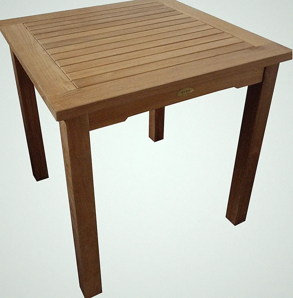 Teak Tisch Beine 6cm 75 x 75cm Kernholz 3064 hochwertig stabil Sonderangebot