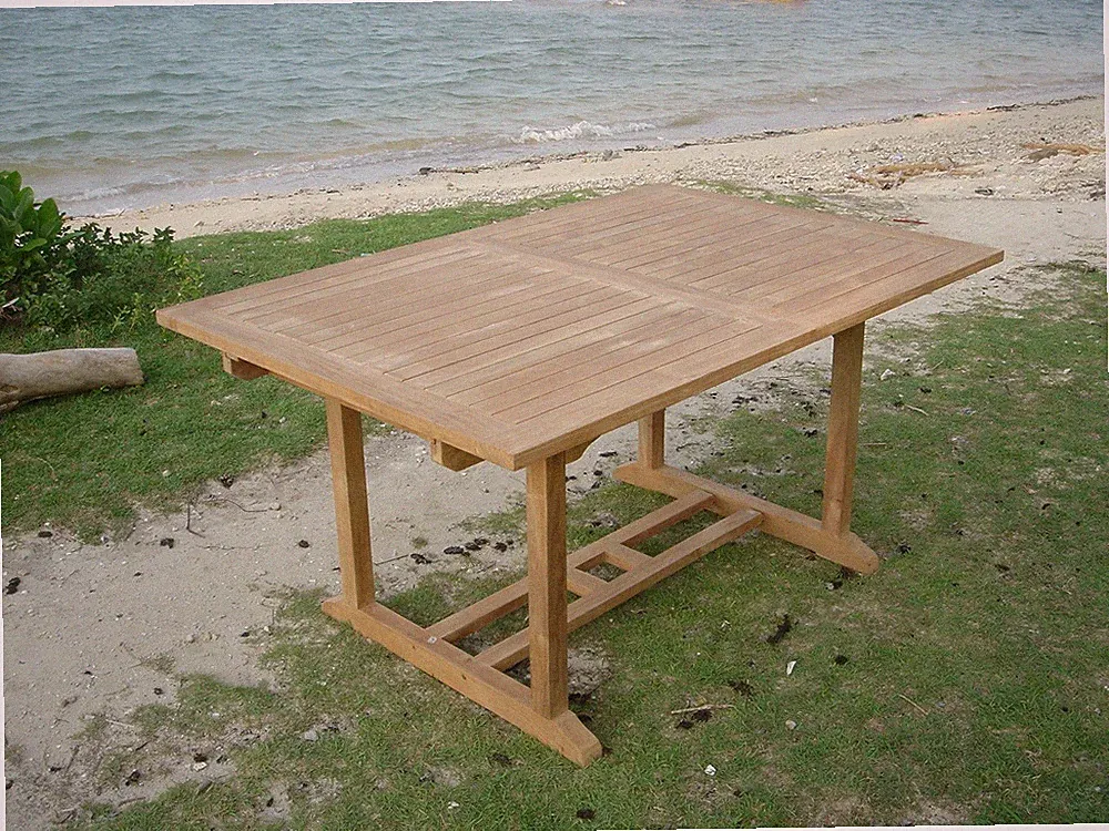 Teak Tisch Gartentisch Garten ausziehbar Holztisch rechteckig Größe wählbar