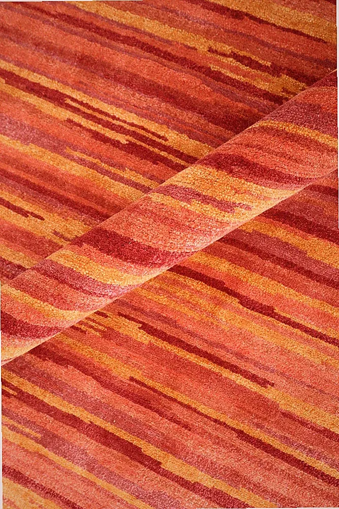 Teppich Original Nepal Empire One Handgeknüpft 300x300 cm Quadratisch gelb rot