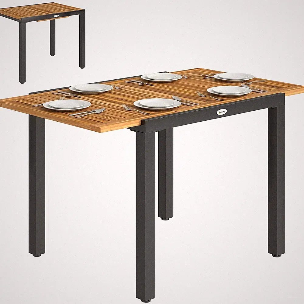 Terrassen Esstisch ausziehbar Outdoor Esstisch Itzcominghome Akazienholz