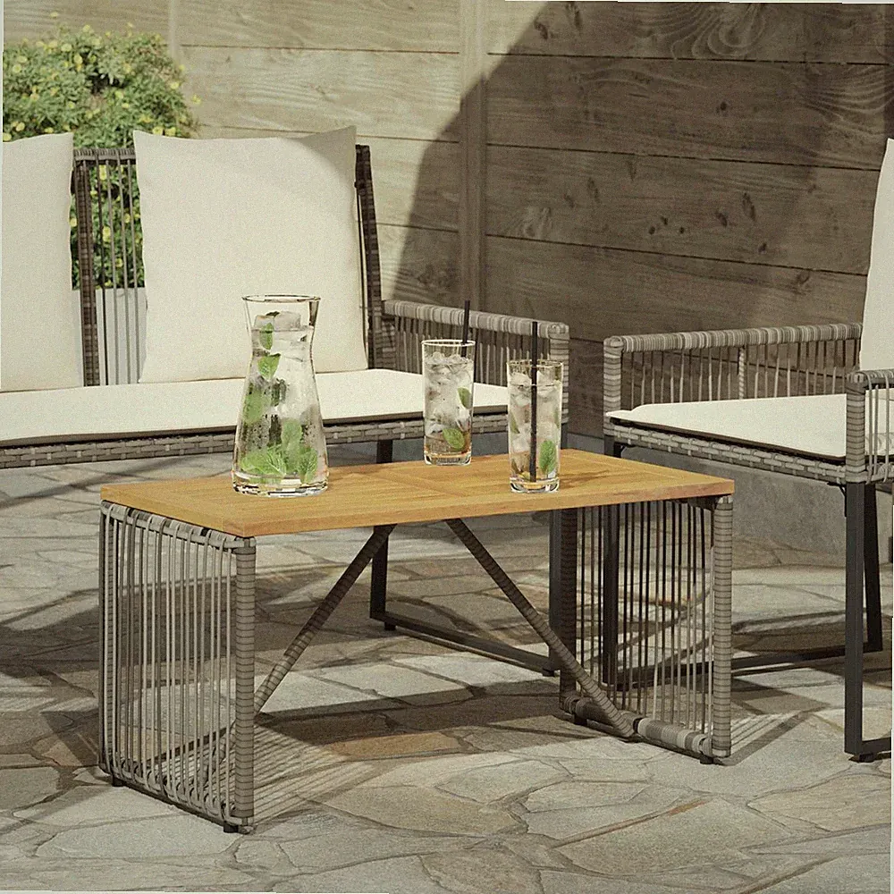 Tisch für Outdoor Poly-Rattan Terrassentisch Gartenmöbel Balkontisch vidaXL