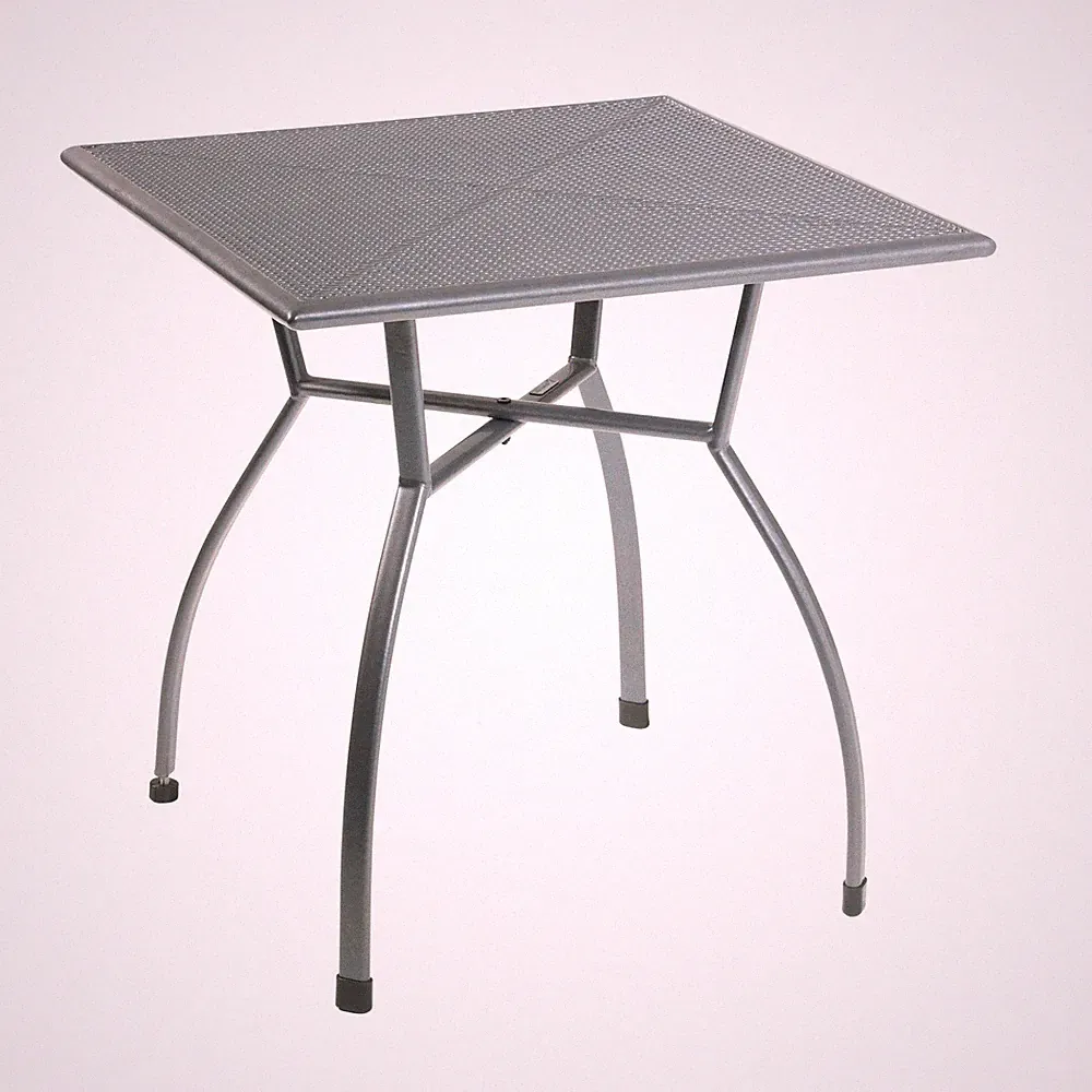 Tisch Gartentisch Esstisch Metalltisch Garten Toulouse 70x70x73cm Eisengrau neu