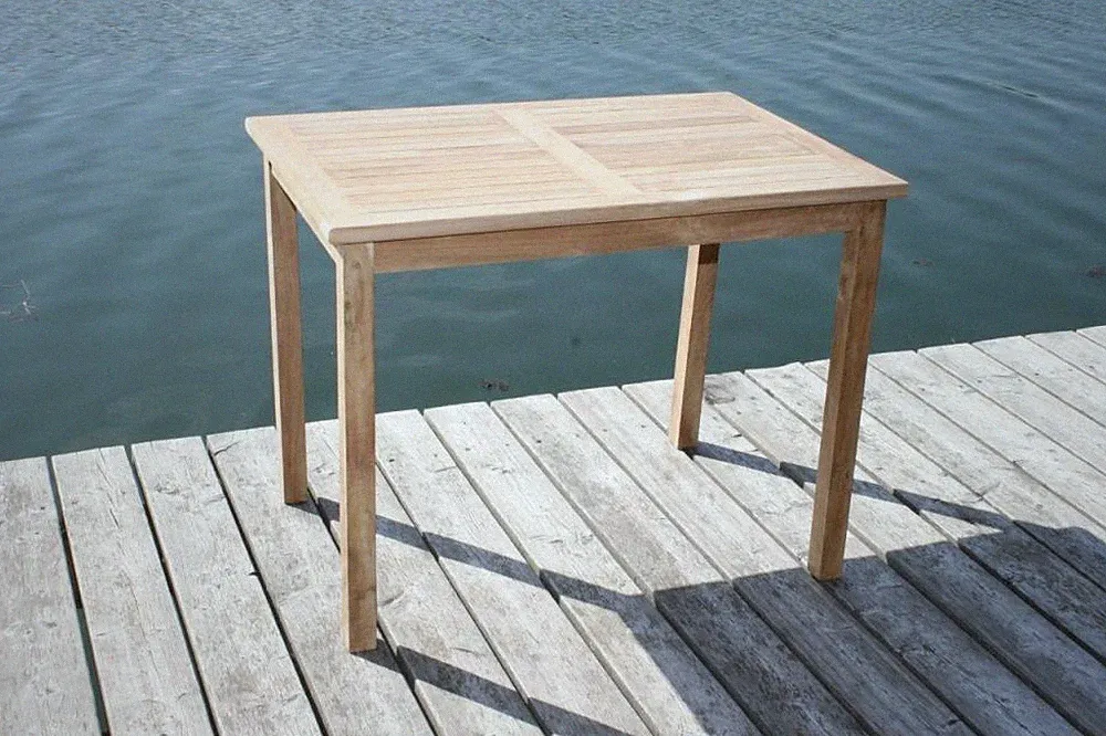 Tisch Gartentisch rechteckig 90 x 70 cm in premium Teakholz