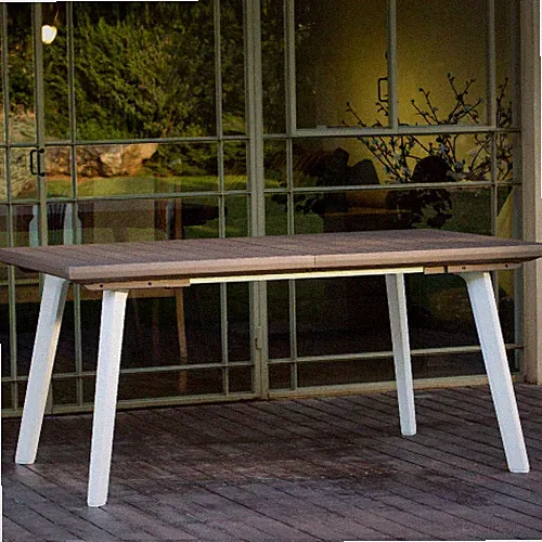 Tisch Harmony Ausziehbar Harz Weiß/Turteltaube 160 CM / 240x100x74 für Draußen