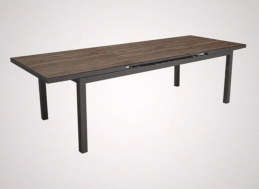 Tisch Teramo 180/240X90 Ausziehbar In HPL Bambus Gartenmöbel Für Außenbereich