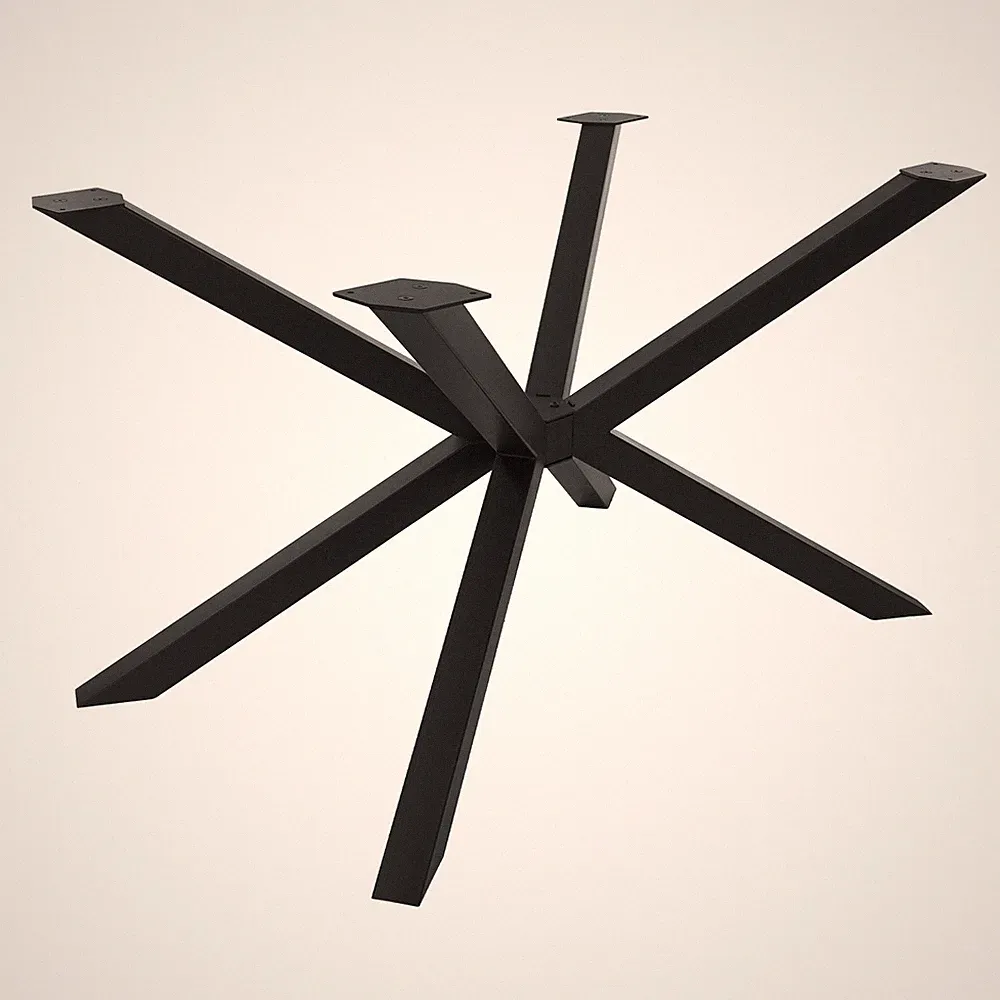 Tischbeine Spider Tischgestell Tischkufen Tischfuß aus Stahl Schwarz 120x78x72cm